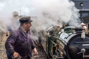 Steam loco and driver